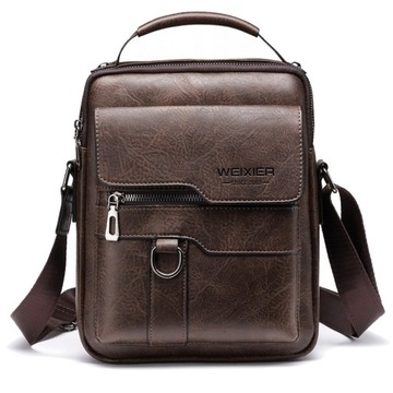 SASZETKA Torba męska na ramię LISTONOSZKA Vintage Stylowa torebka