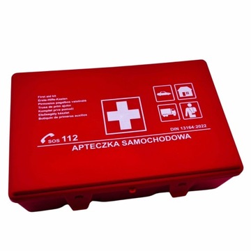 Apteczka Pierwszej Pomocy Samochodowa Norma DIN13164 Etui Europa EU Auto