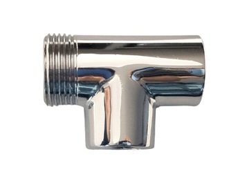 CHROMOWANY TRÓJNIK 3/4'' x 1/2 ZWW NYPLOWY MOSIĄDZ