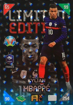 MBAPPE karta LIMITED EDITION EURO 2020 KICK OFF 2021 panini Unikat