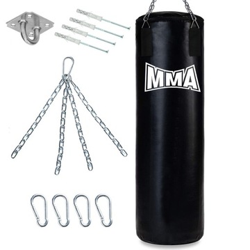 Полный боксерский мешок для ММА с наполнением и креплением 120х30