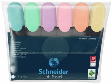 Футляр для пастельных маркеров Schneider Job, 6 пастельных тонов