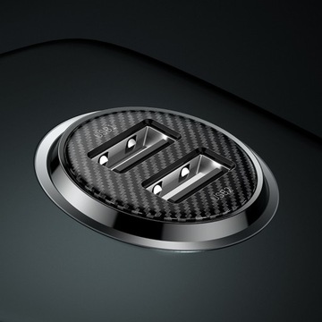 Быстрое мини-автомобильное зарядное устройство BASEUS 2xUSB 4.8