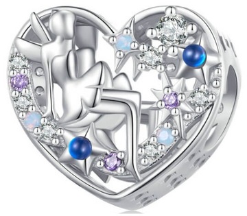 Charms Zawieszka Charms Srebro 925 Serce Trusky