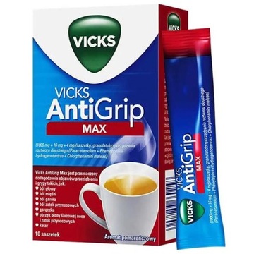 Vicks AntiGrip Max przeziębienie paracetamol 10x