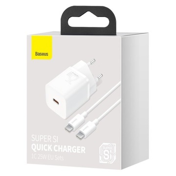 Зарядное устройство FAST Baseus Super Si 25 Вт + кабель USB-C