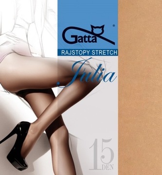 Rajstopy Stretch Gatta JULIA 15den Beige 5-XL