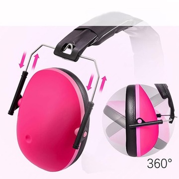 NAUSZNIKI WYGŁUSZAJĄCE DŹWIĘKI OCHRONNE LEKKIE REDUKUJĄCE HAŁAS RÓŻOWY