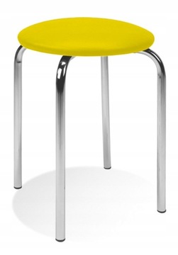 TABORET STOŁEK METALOWY CHICO-CR ŻÓŁTY NOWY STYL