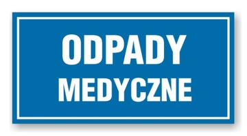 Naklejka OP-166 - ODPADY MEDYCZNE