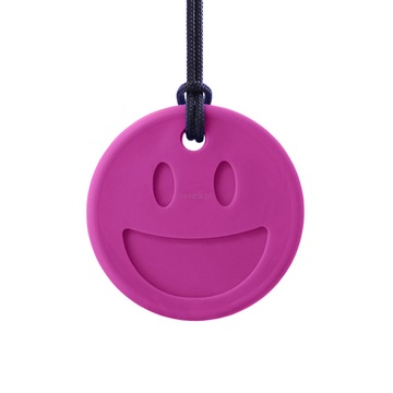 ARK SMILEY FACE GRYZAK LOGOPEDYCZNY BARDZO MIĘKKI KOLOR FUKSJA NASZYJNIK