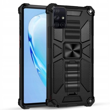 ETUI PANCERNE MAGNET STAND DO SAMSUNG A51 + SZKŁO