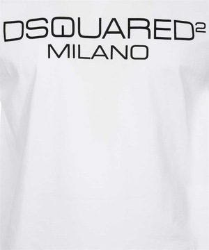 DSQUARED2 MILANO luksusowy włoski t-shirt koszulka BIANCO roz.L