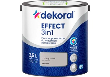 Dekoral Effect 3w1 Plamoodporna szary średni 2,5l