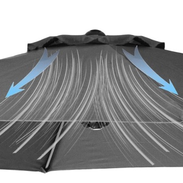 БОЛЬШОЙ ОТКРЫТЫЙ САДОВЫЙ ПАРАЗОЛЬ GRY GRIPPED POWERFUL XXL 410cm WITH CRAB SOLID