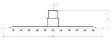 OMNIRES PARMA Комплект смесителей скрытого монтажа ЧЕРНЫЙ черный RAIN SHOWER 40x40 см