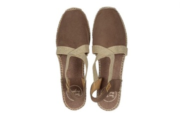 Espadryle Na Koturnie Toni Pons Tona Taupe Beżowe Skóra naturalna r.39