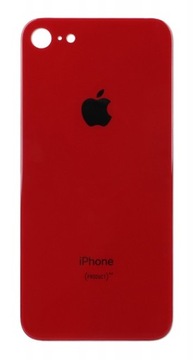 Klapka Plecki Tył iPhone 8 Czerwony Duże oczko