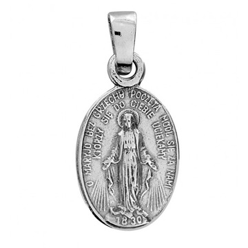 SREBRNY MEDALIK Z MATKĄ BOSKĄ CUDOWNĄ NA KOMUNIE