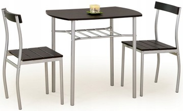 ZESTAW LANCE Stół z 2 krzesłami LANCE Wenge Halmar