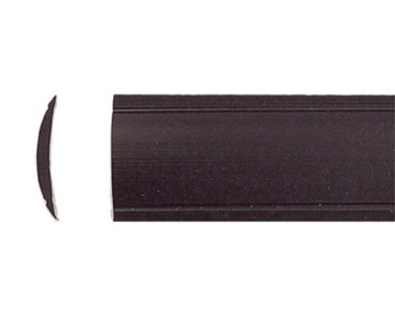 Wypełnienie listwy aluminiowej 12mm czarny 20mb klin uszczelka ozdobna