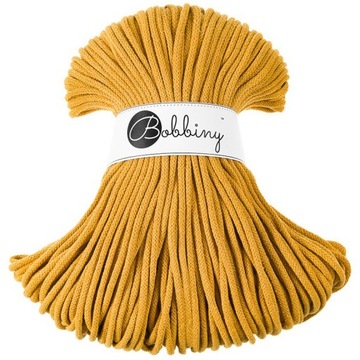 SZNUREK 5mm PLECIONY bobbiny MUSZTARDOWY 100m