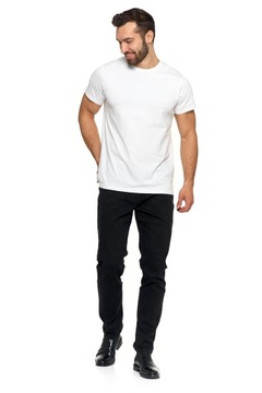 T-Shirt Męski Koszulka Krótki Rękaw Biała PREMIUM Bawełna czesana MORAJ XL
