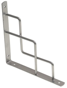 WSPORNIK PÓŁKI STALOWY OZDOBNY ZYGZAK 200x200mm