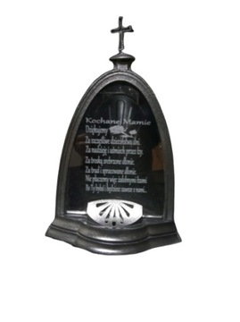 znicz kopuła grawer z sercem ZŁOTE LITERY +LED