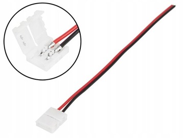 KONEKTOR DO TAŚM LED ZŁĄCZE 8 MM PRZEWÓD