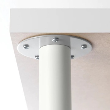 РЕГУЛИРУЕМАЯ КРУГЛАЯ НОЖКА ДЛЯ СТОЛЕШНИЦЫ БЕЛАЯ 60-90см ИКЕА ОЛОВ