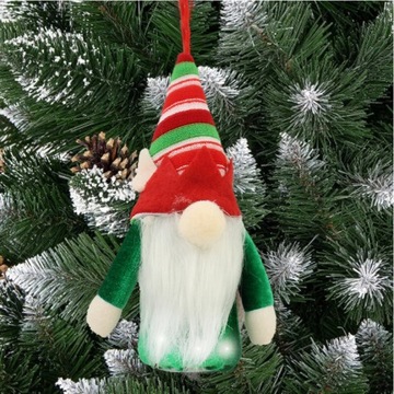 РОЖДЕСТВЕНСКАЯ ЕЛКА КУЛОН РОЖДЕСТВЕНСКОЕ УКРАШЕНИЕ Гном светодиодный украшение для рождественской елки