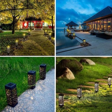 СОЛНЕЧНЫЕ САДОВЫЕ СВЕТИЛЬНИКИ, ДЕКОРАТИВНЫЕ СВЕТОДИОДНЫЕ СВЕТИЛЬНИКИ, АЖУР ДЛЯ САДА, НА БАЛКОНЕ, 6 ШТ.