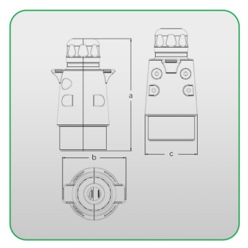 ПРИЦЕПНАЯ Вилка 7-контактная 12В МЕТАЛЛ для прицепа