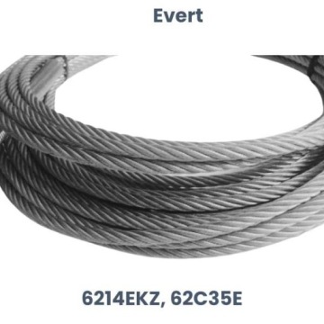 Náhradní Evert: Ocelové zvedací lano Evert 6214EKZ, 62C35E