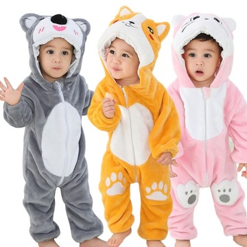 Piżama Onesies Zima noworodka z kapturem Amine odz