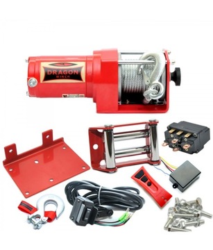 Электрическая лебедка Atv 2500LBS DRAGON + пульт дистанционного управления плугом