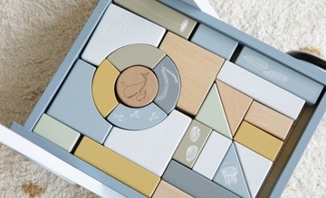 Коляска с кубиками Blue Little Dutch 12 м+