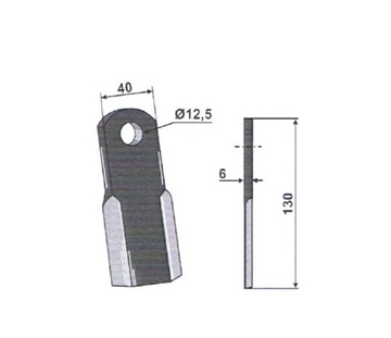 Прямые ножи Ножи FEI-55, цеповая косилка Ferri