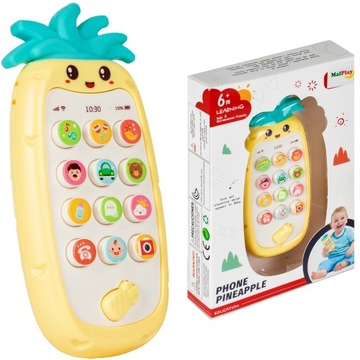 TELEFON MUZYCZNY ANANAS INTERAKTYWNY DLA MALUCHA