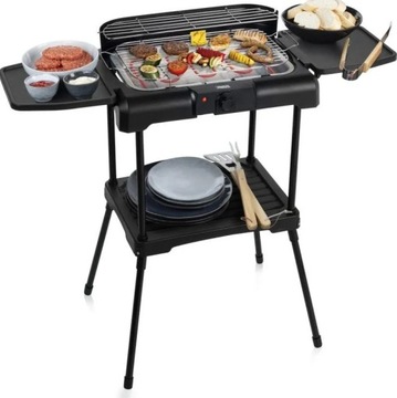 Princess Grill Elektryczny Z Bocznymi Półkami 2200W
