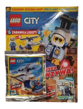 Magazyn LEGO City Minifigure Czasopismo - 01/2021 - Policjant i helikopter