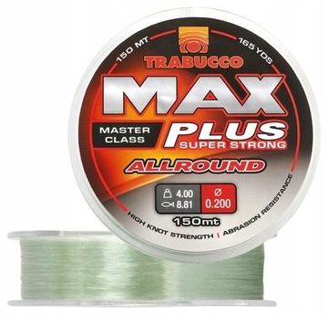Żyłka Trabucco MAX PLUS ALLROUND 0,18 mm 150 m spławik grunt uniwersalna