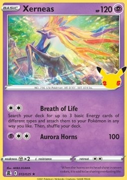 Pokemon TCG Psychic - Xerneas (CEL 012) Celebrations