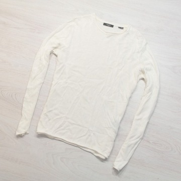 JACK & JONES _ LNIANY FIRMOWY CIEPŁY SWETER Z LOGO _ M/L