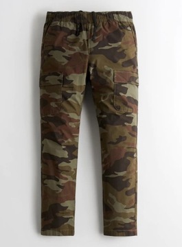 spodnie Hollister SLIM STRAIGHT CAMO CARGO L moro