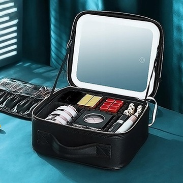 Косметичка с зеркалом со светодиодной подсветкой,