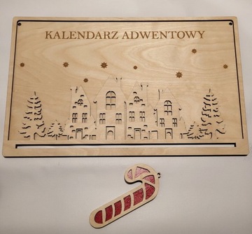 Kalendarz Adwentowy Drewniany