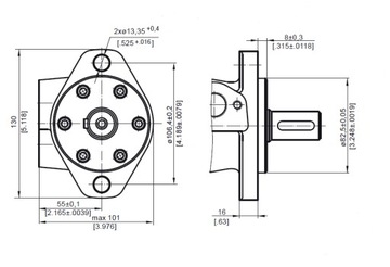 Гидравлический двигатель M+S Hydraulic MP100CD