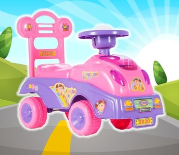 RIDE ON PUSH CAR автомобиль Беговел 4 колеса Звуковой сигнал Мелодии Свет